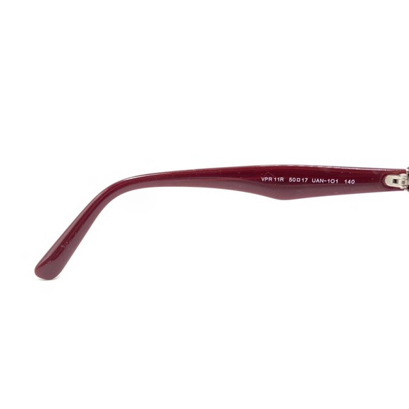 Prada VPR11R UAN-1O1 Dark Red Burgundy Cat Eye Eyeglasses Frames 50-17 140 Italy - Picture 10 of 12